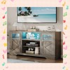 Garvee Charming 34-Inch Tall Farmhouse TV Stand with LED Lights – Enhance Your Living Room or Bedroom! Perfect for TVs Up to 65 Inches - 2 of 4