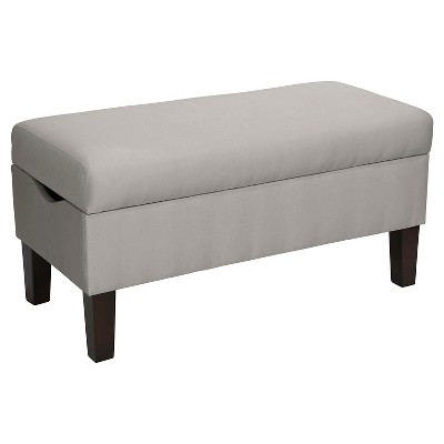 Skyline Bedroom Faux Silk Storage Bench - Skyline Furniture