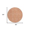 Salmon And Copper Floral Washable Indoor Outdoor Area Rug - 3 of 4