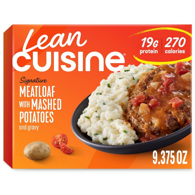Lean Cuisine Signature Meatloaf with Mashed Potatoes High Protein Microwave Meal - 9.375oz, 1 of 7