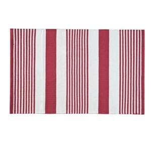 C&F Home 2'0" x 6'0" Red & White 4th of July Patriotic Woven Indoor Rug - 1 of 4