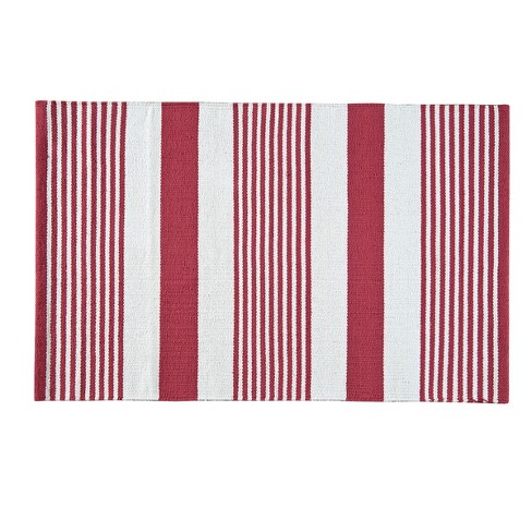 Dii Vintage Red And Off White 2-Tone Ribbed Rug 2X3 Ft, 1 - City Market