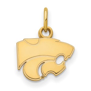 Black Bow Jewelry 14k Yellow Gold Kansas State Wildcats NCAA Extra Small Pendant - 1 of 3