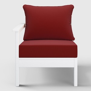 WestinTrends  Avalon Outdoor Patio HDPE Left Arm Facing Sectional Corner Club Chair with Patio Cushions - 1 of 4