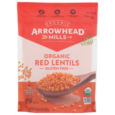 Arrowhead Mills Organic Red Lentils 16 oz Pkg.