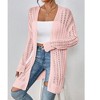 BLUEMING Womens Long Sleeve Lightweight Open Front V-Neck Casual Cardigan Sweaters Outerwear - 3 of 4