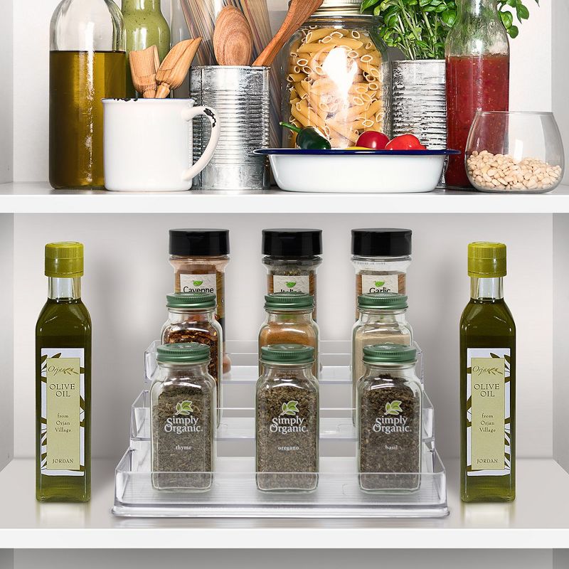 Sorbus Premium 3-Tier Spice Rack Organizer - Acrylic Spice Organization for Cabinet, Multipurpose Shelf - Durable Spice Organizer - 2 Pack), 2 of 8