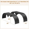COZONY Double Axle Trailer Fenders, 2 Pack, 66" x 9.1" x 20" Steel Teardrop, Tandem Fender Replacement for 13-15" Wheels, Car Hauler, Utility Trailer - 2 of 4