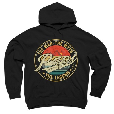 Adult Design By Humans Vintage Sunset Papi, The Man, Myth, Legend By COVI Pullover Hoodie