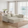 Whisen Modular Sofa Bed - Oversized, Convertible, Soft Corduroy Cloud Velvet Fabric, Two Person Combination - 2 of 4