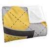 Harry Potter Hufflepuff Plaid Sigil Silky 50X60 Blanket, 1 Sided - 3 of 4