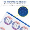 Avery Scallop Round Labels, Sure Feed, Permanent Adhesive, Textured White, 2-1/2" Diameter, 90 Labels (8218) - 3 of 4