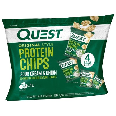 Quest Nutrition Protein Chips - Sour Cream & Onion - 4pk