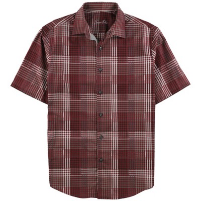 Tasso Elba Mens Bradford Check Button Up Shirt