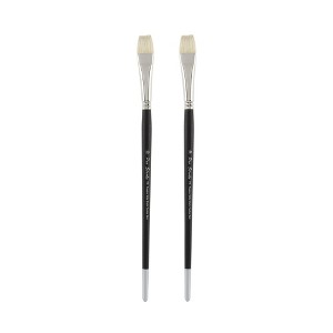 Creative Mark Pro Stroke Premium White Chungking Hog Bristle Artist Paint Brush - Bright - Natural Bristle Brush w/ Great Control Suitable for Oils, - 1 of 4