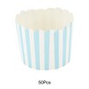 Unique Bargains Medium Thin Stripe Disposable Baking Cups Wood Pulp Paper PE Coating 2.76"x2.17" 50 Pcs - 4 of 4