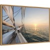 23" x 16" Sunset Cruise on the Western Union Schooner by Chuck Haney Danita Delimont Framed Canvas Wall Art - Amanti Art: Lithograph - 2 of 4