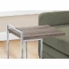 Monarch Specialties Accent Table, C-shaped, End, Side, Snack, Living Room, Bedroom, Brown Laminate, Chrome Metal, Contemporary, Modern - 3 of 4
