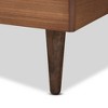 Twin Rina Wood Platform Bed Frame Walnut - Baxton Studio - 4 of 4