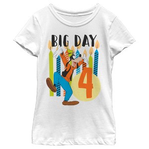 Girl's Mickey & Friends Goofy 4th Big Day T-Shirt - 1 of 4