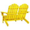 vidaXL 2-Seater Patio Adirondack Chair, Solid Wood Fir, Yellow - 4 of 4