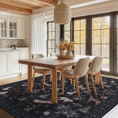 Abynow Medallion Distressed Persian Indoor Area Rug