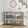 Homhougo Console Table, 3-Tier Sofa Tables Narrow Entryway Table with Storage Gray - 4 of 4