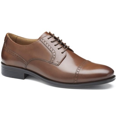Johnston & Murphy Men's Reeve Cap Toe Dress Casual Lace-Up Shoe, Brown Full Grain, Size 11 W