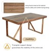 Sapphtopaz Patio Dining Set Wood Patio Table and Chairs Set with Cushions for Patio, Balcony, Garden, Vourtyard - 3 of 4