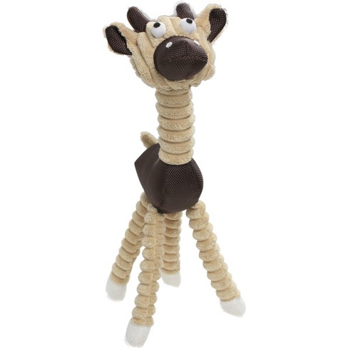 Pet Life Giraffe Cow All Natural Recyclable Jute Rope and Squeak Chew Pet Dog Toy - image 1 of 1