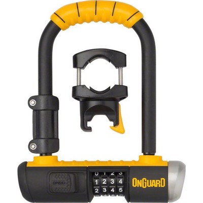 OnGuard Combo Mini U-Lock 3.5 x 5.5" Black/Yellow