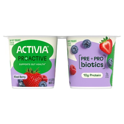 ACTIVIA Mixed Berry Probiotic Yogurt Cups - 21.2oz/4ct