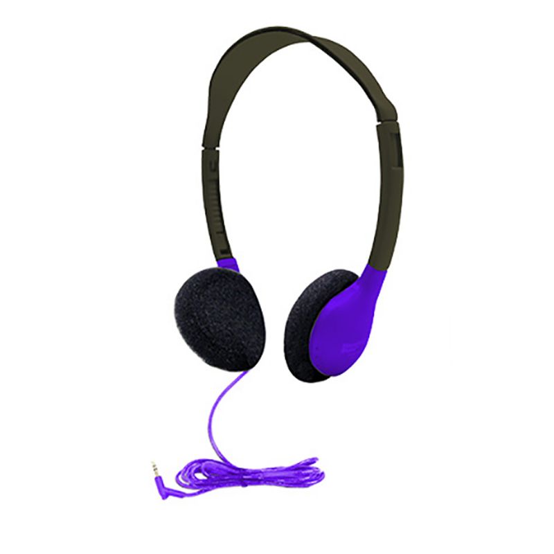 HamiltonBuhl® Galaxy™ Econo-Line of Sack-O-Phones with 5 Purple Personal-Sized Headphones, Starfish Jackbox and Carry Bag, 2 of 4