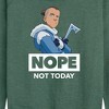 Women's - Avatar: The Last Airbender - Sokka Nope Lightweight French Terry Wide Neck Long Sleeve Shirt - 2 of 4