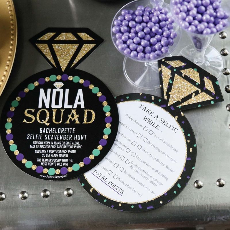 Big Dot of Happiness Nola Bride Squad - Selfie Scavenger Hunt - New Orleans Bachelorette Party Game - Set of 12, 5 of 7