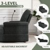 TiramisuBest 66.5" Oversized Chaise Lounge,Cozy Reading Chair with Phone Holder,Upholstered Deep Seat Sleeper Chair for Apartment,Bedroom,Gray - 3 of 4