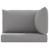 vidaXL 3 pcs Gray Pallet Cushions - Durable Oxford Fabric - Hollow and Foam Fiber Filling - Easy to Clean - 4 of 4