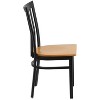 Emma and Oliver Black School House Back Metal Restaurant Dining Chair - 4 of 4