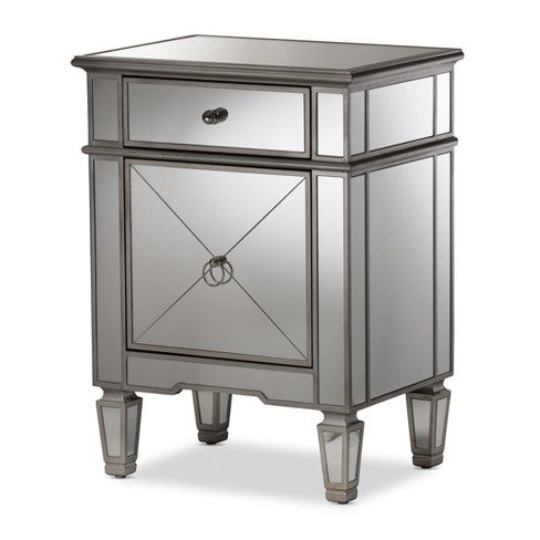 Mirrored nightstand target on sale