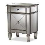 Claudia Hollywood Regency Glamour Style Mirrored Nightstand - Baxton Studio