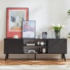 Panel TV cabinet can store black cabinets, suitable for home living room office TV cabinet - 3 of 3