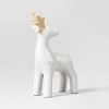 3ct Christmas Ceramic Deer Decor Set White- Wondershop™ - 3 of 4
