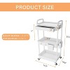 MaseiKar Rolling Utility Cart with Drawer, Utility Cart Made of Multifunctional Storage Organizer Tool for Kitchen, Bathroom, Living Room, Office - 3 of 4