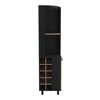 70.8'' Corner Bar Cabinet Cleveland, Living Room, Black / Pine - 4 of 4