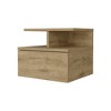 TIRAMISUBEST Floating Nightstand with 2-Tier Shelf and 1-Drawer - Beige Mobile File Cabinet - 4 of 4