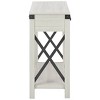 Bayflynn Console Sofa Table White - Signature Design by Ashley: Modern Farmhouse Style, Open Shelf Storage - 4 of 4