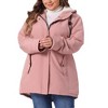 Agnes Orinda Women's Plus Size Fall Long Sleeve Hooded Warm Barn Jackets with Pockets - 2 of 4