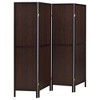 Vynxaria Rustic Tobacco and Cappuccino 4-Panel Folding Screen - 2 of 4