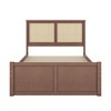 Whisen Wood Storage Platform Bed with Rattan Headboard and Drawers - 4 of 4