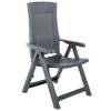 vidaXL Patio Reclining Chairs Set of 2, Anthracite, Lightweight, Adjustable Backrest, Foldable - 2 of 4